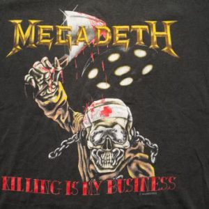 Vintage 80s Megadeth "Killing Is My Business" Tour T-Shirt