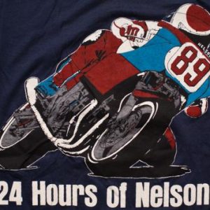 24 Hours of Nelson T-Shirt '89 Motorcycle Race Vintage 1980s