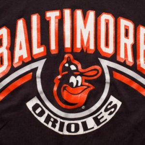 Vintage 80s Baltimore Orioles Logo & Text T-Shirt, Champion