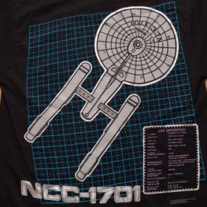 Star Trek NCC-1701 T-Shirt, USS Enterprise Ship, Vintage 90s