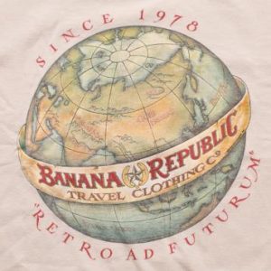 Vintage 1988 Banana Republic T-Shirt, Retro Ad Futurum World