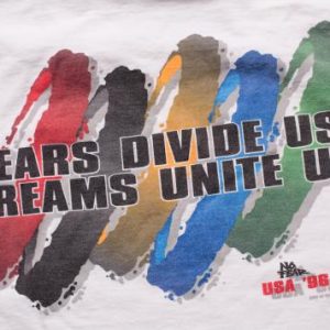 No Fear '96 Olympics T-Shirt, Fears Divide Us, Dreams Unite