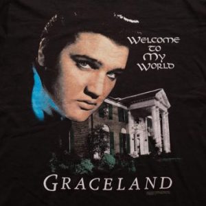 Vintage 90s Elvis Graceland "Welcome to My World" T-Shirt