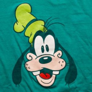 Goofy Character T-Shirt, Walt Disney Cartoon Head, Hanes