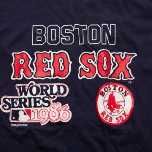 Vintage 80s Boston Red Sox 1986 World Series T-Shirt, Logo 7