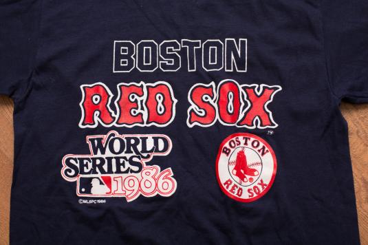 Vintage 80s Boston Red Sox 1986 World Series T-Shirt, Logo 7 | Defunkd