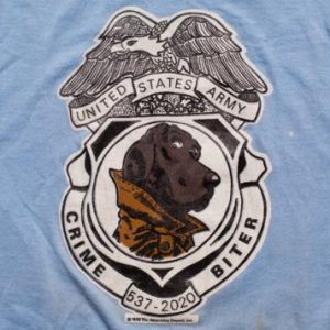 McGruff Dog Crime Biter T-Shirt, United States Army, 80s