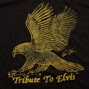 Vintage 80s Tribute to Elvis Presley T-Shirt Ron Olson Eagle