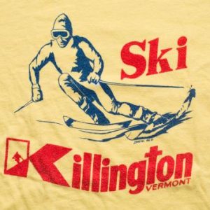 Ski Killington Vermont T-Shirt, Vintage 80s, Retro Skiing