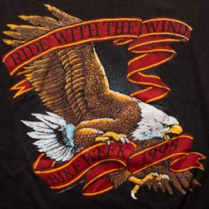 Bald Eagle Graphic T-Shirt, 1995 Bike Week, Daytona Beach FL