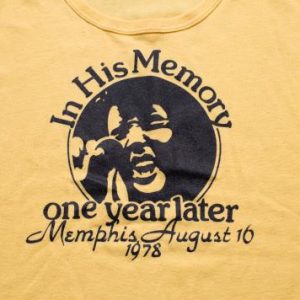 1970s Elvis Presley In His Memory Tribute T-Shirt, Memphis