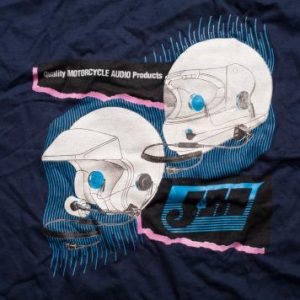 Vintage 90s J&M Motorcycle Helmet Audio Products T-Shirt