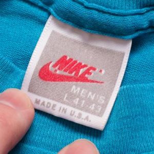 Vintage 80s-90s Nike Forum T-Shirt, Just Do It Fund, Teal