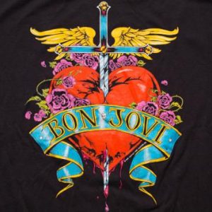 NOS 1989 Bon Jovi T-Shirt, America Tour Vintage 80s Tee Jays