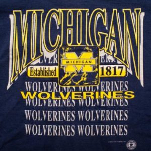 Vintage Michigan Wolverines T-shirt, University, Mascot, 90s