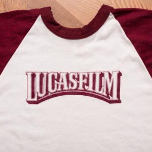 Lucasfilm Logo T-Shirt, 80s Star Wars Era, 3/4 Sleeve Raglan