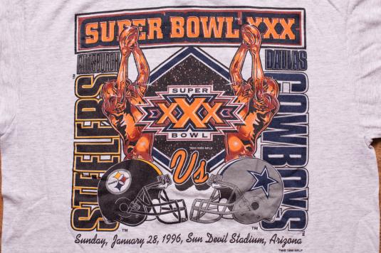 Super Bowl XXX T-Shirt, Dallas Cowboys, Pittsburgh Steelers | Defunkd