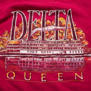 Vintage 80s Delta Queen Mississippi Steamboat Sweatshirt
