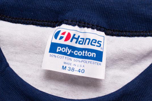 Hanes Poly-Cotton Raglan Jersey, Blank Shirt, Vintage 80s