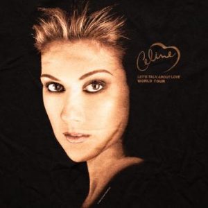 Celine Dion T-Shirt, XL, Concert World Tour, Vintage 1990s