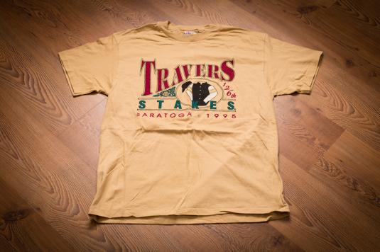 Vintage 90s 126th Travers Stakes Saratoga 1995 T-Shirt, Horse Race