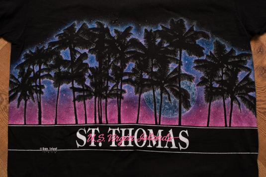 St. Thomas Sunset T-Shirt, Palm Trees, US Virgin Islands
