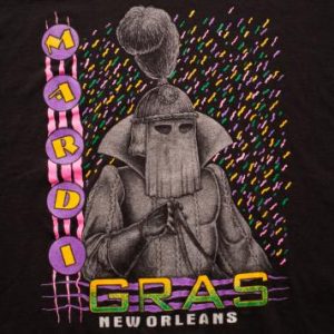 Mardi Gras Knight T-Shirt, New Orleans Party Graphic Tee 80s
