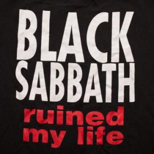 Vintage 1990s Black Sabbath Ruined My Life T-Shirt, 1999