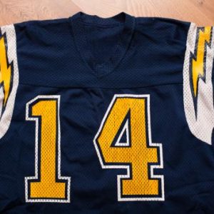 San Diego Chargers Dan Fouts #14 Jersey, Sand-Knit, Mesh