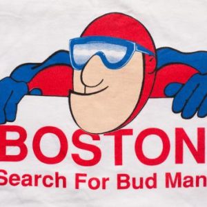 Boston Search for Bud Man T-Shirt, Budweiser Beer, 90s Tee