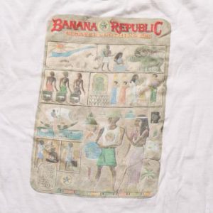 Banana Republic Egypt T-Shirt, Egyptian Hieroglyphics, 90s