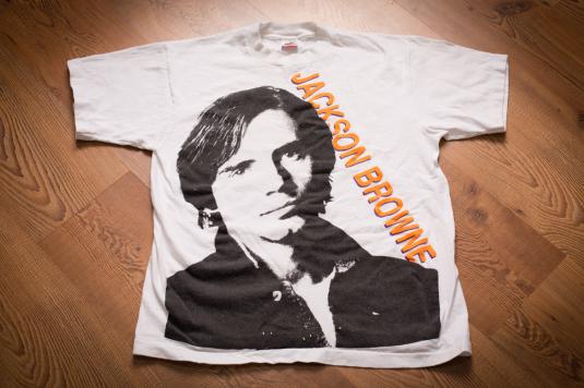 Vintage 80s Jackson Browne T-Shirt, Huge Print, Country Rock | Defunkd