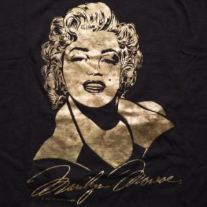 Marilyn Monroe T-Shirt, Gold Foil, Screen Stars Best, 80s