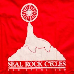 Seal Rock Cycles T-Shirt, San Francisco Bike Shop, Wheel