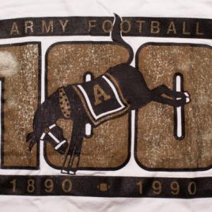 Army Football T-Shirt, 100 Years, 1890-1990, Mule Logo, 90s