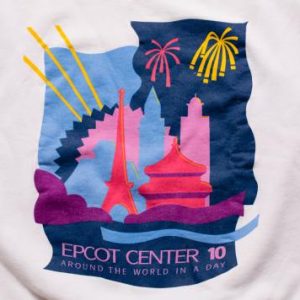 Epcot Center 10 Crewneck Sweatshirt, Around the World, 80s