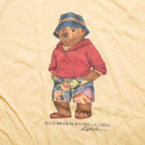 Vintage 90s Ralph Lauren Sport Beach Polo Bear w/Hat T-Shirt