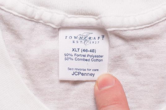 Towncraft Crewneck T-Shirt, M/L, See-Thru Thin 50/50 Tee 80s | Defunkd