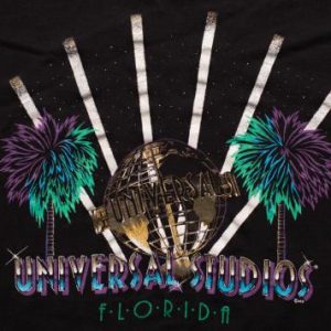 Universal Studios Florida T-Shirt Glittery Globe Graphic Tee