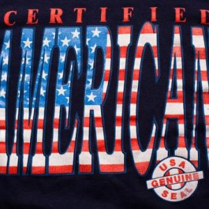 Certified American Crewneck Sweatshirt, Genuine USA Seal 80s