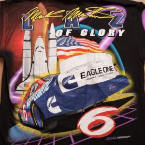 Vintage 90s Mark Martin Blaze of Glory Space Shuttle T-Shirt