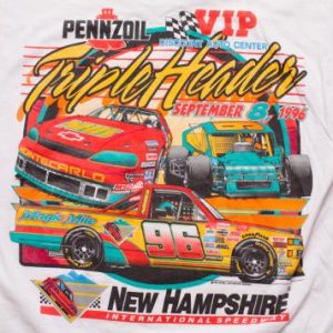 NASCAR Triple Header T-Shirt, Pennzoil, VIP, 96 Winston Tour