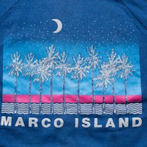 Vintage 90s Marco Island FL Crewneck Sweatshirt, Tropical