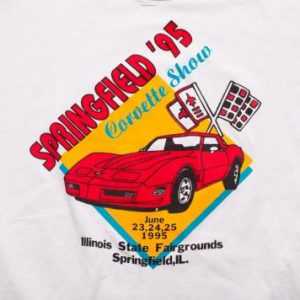 Vintage 90s Corvette Show T-Shirt, Springfield, Sports Car