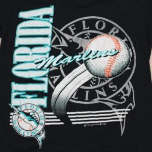 Vintage 90s Florida Marlins Logo T-Shirt, 1993 Inaugural Year