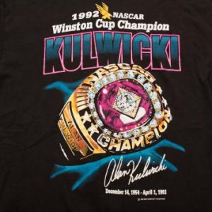 Alan Kulwicki 1992 NASCAR Winston Cup Champion T-Shirt
