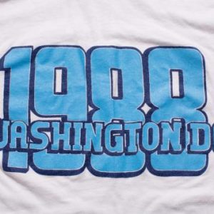 1988 Washington DC T-Shirt, Retro Graphic Tee, Light Blue