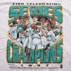 Vintage 90s Florida Marlins 1997 MLB Champions T-Shirt
