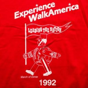 1992 Walk America T-Shirt, Kmart, March of Dimes Toy Soldier