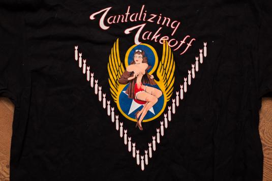 8th Air Force T-Shirt, Tantalizing Takeoff Bomber Pinup Girl